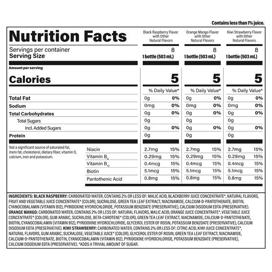Kirkland Signature Zero Sugar Sparkling Flavored Water, Variety Pack, 17 fl oz, 24 ct