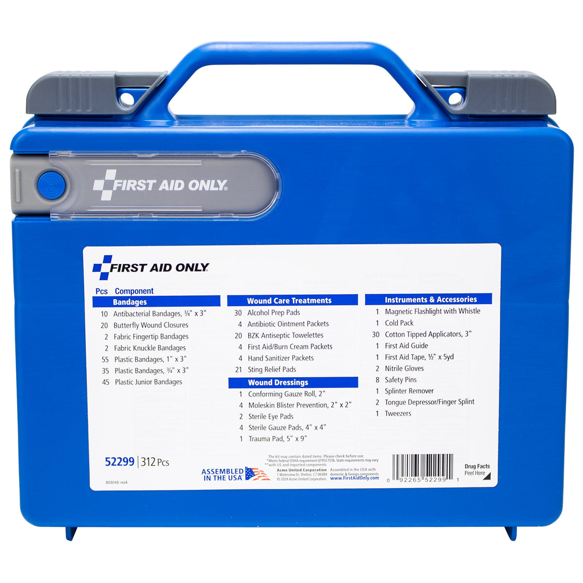 First Aid Only, Workplace First Aid Kit with Flashlight, 312 Pieces - image 2