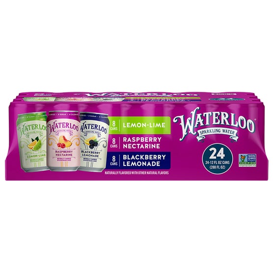 Waterloo Sparkling Water, Variety Pack, 12 fl oz, 24 ct