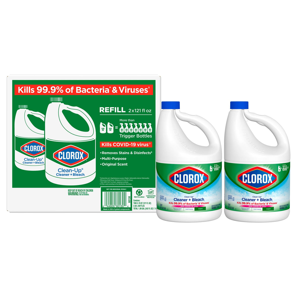 Clorox Clean-Up Cleaner and Bleach, Original Scent, 121 fl oz, 2 ct - image 3