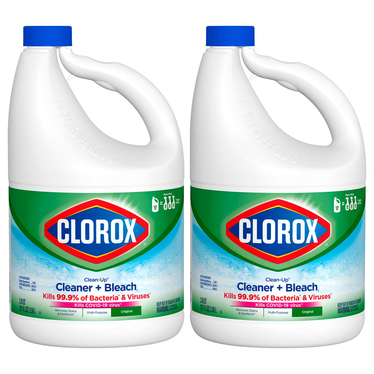 Clorox Clean-Up Cleaner and Bleach, Original Scent, 121 fl oz, 2 ct - image 4