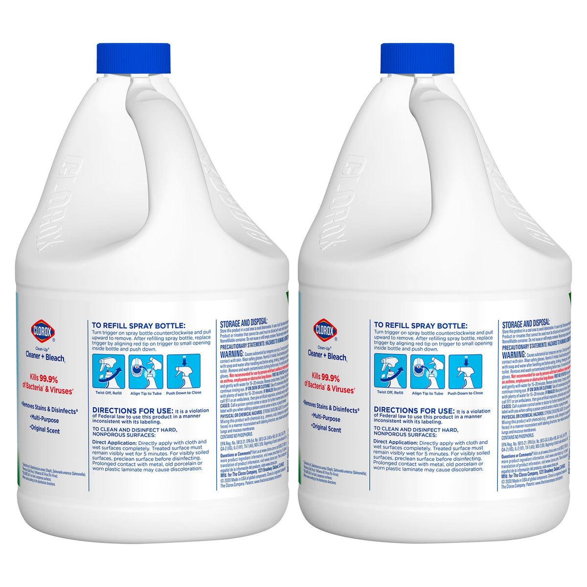 Clorox Clean-Up Cleaner and Bleach, Original Scent, 121 fl oz, 2 ct - image 5