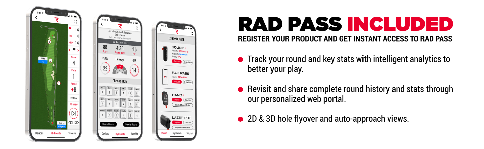 Rad Golf GPS Watch and Bluetooth Speaker Ultimate Golf Bundle - image 43