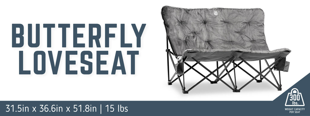 Timber Ridge Butterfly Padded Folding Loveseat – 600 lb. Total Capacity - image 22