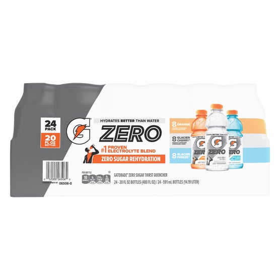 Gatorade Zero Sugar Thirst Quencher, Variety Pack, 20 fl oz, 24 ct