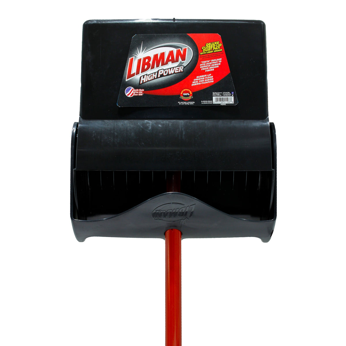 Libman Deluxe Lobby Dustpan and Broom Set, Closed Lid