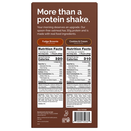 Oats Overnight 30g Protein Shake, Variety Pack, 14 ct