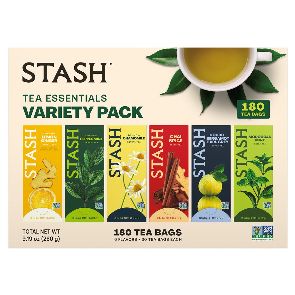 Stash Tea Essentials, Variety Pack, 180 bags