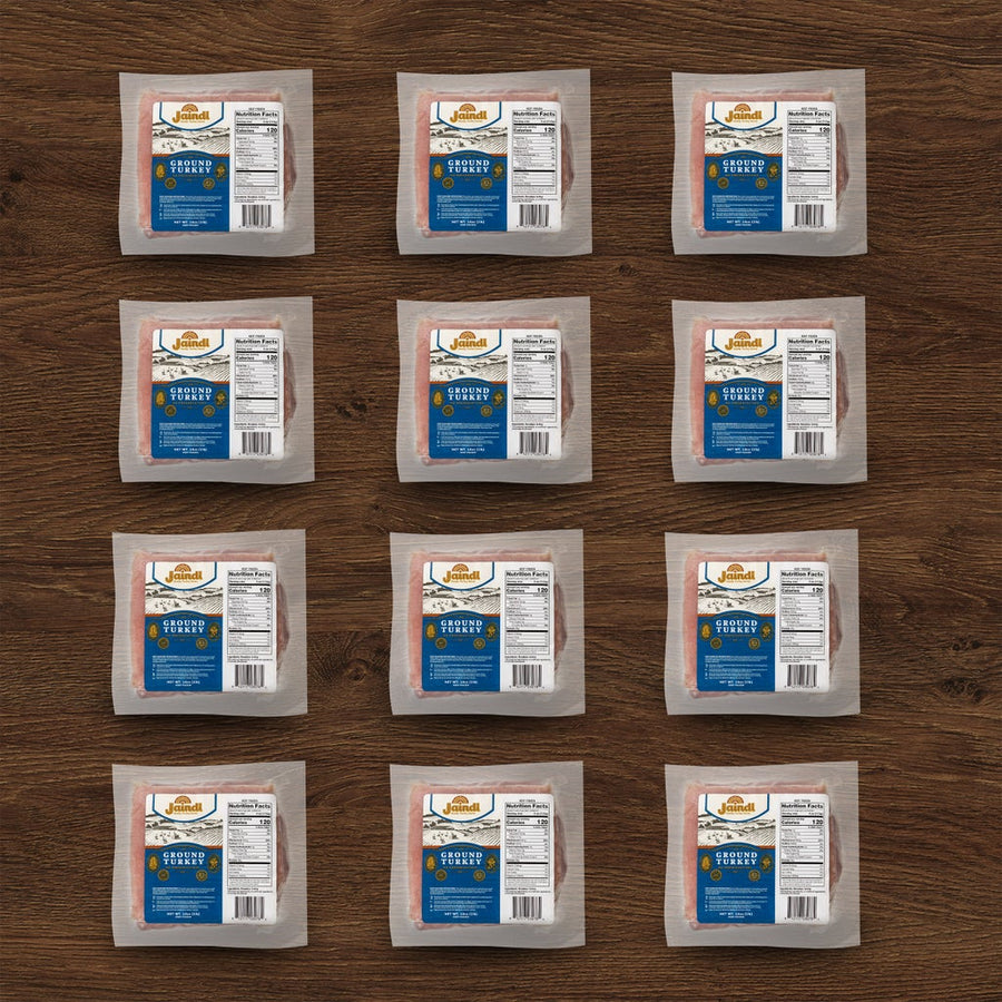 Jaindl Premium Ground Turkey 12 Pack - 1 lb each, 12 lbs. Total