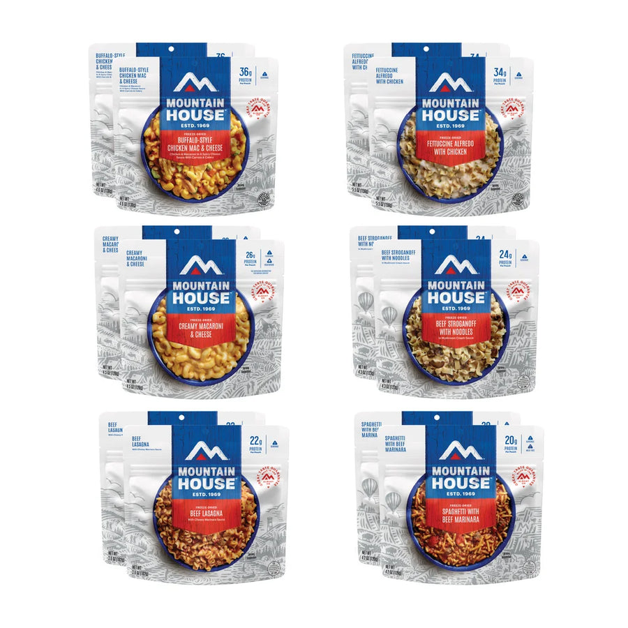 Mountain House Pasta Lovers Kit, 12 Pouches (24 Total Servings)