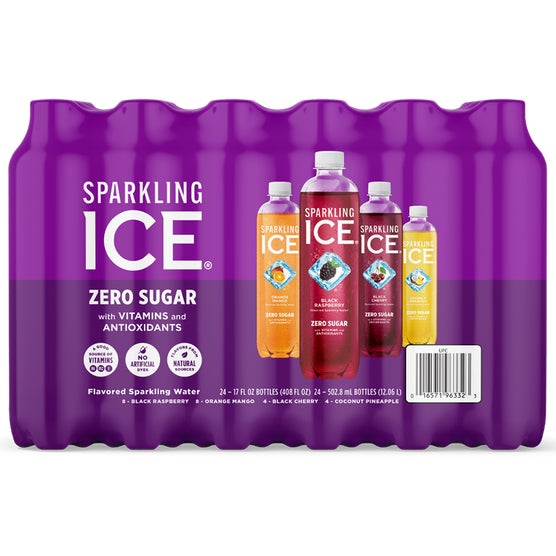 Sparkling ICE Zero Sugar Sparkling Water, Purple Variety Pack, 17 fl oz, 24 ct