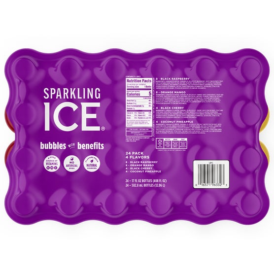 Sparkling ICE Zero Sugar Sparkling Water, Purple Variety Pack, 17 fl oz, 24 ct