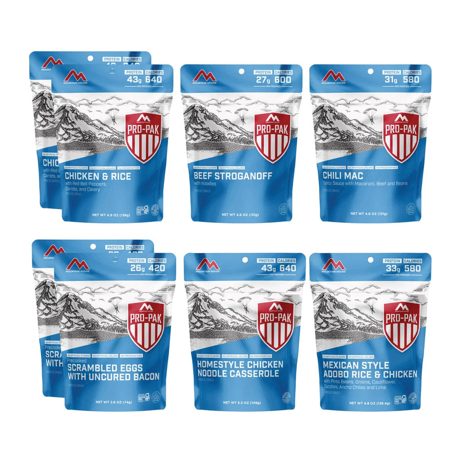 Mountain House Pro-pak Kit, 8 Pouches, 8 Total Servings