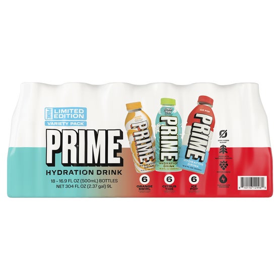 PRIME Hydration Drink Limited Edition, Variety Pack, 16.9 fl oz, 18 ct