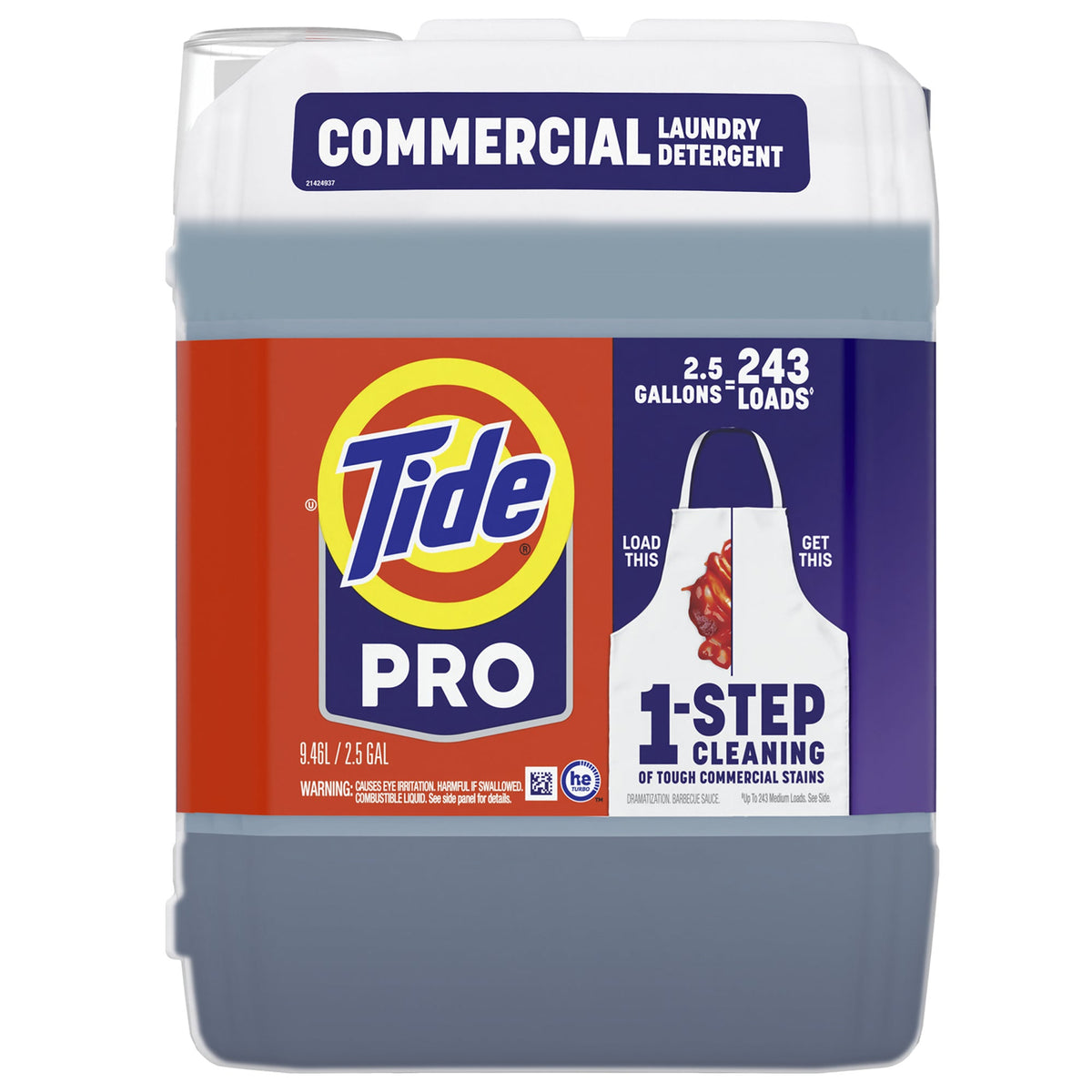Tide PRO Commercial Liquid Laundry Detergent, HE Compatible, 243 Loads, 2.5 gal