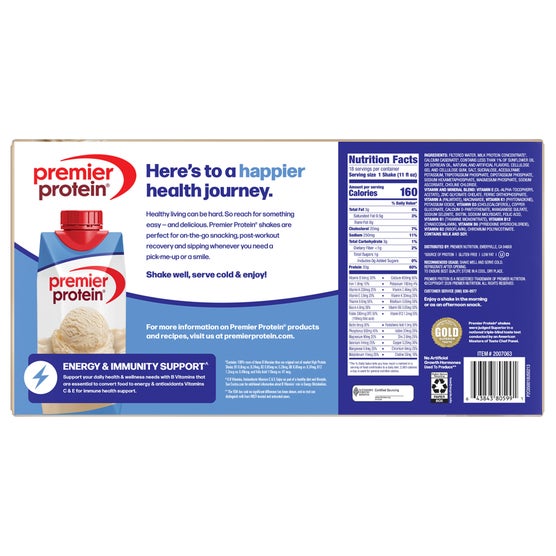 Premier Protein Shake, 30g Protein, Vanilla, 11 fl oz, 18 ct