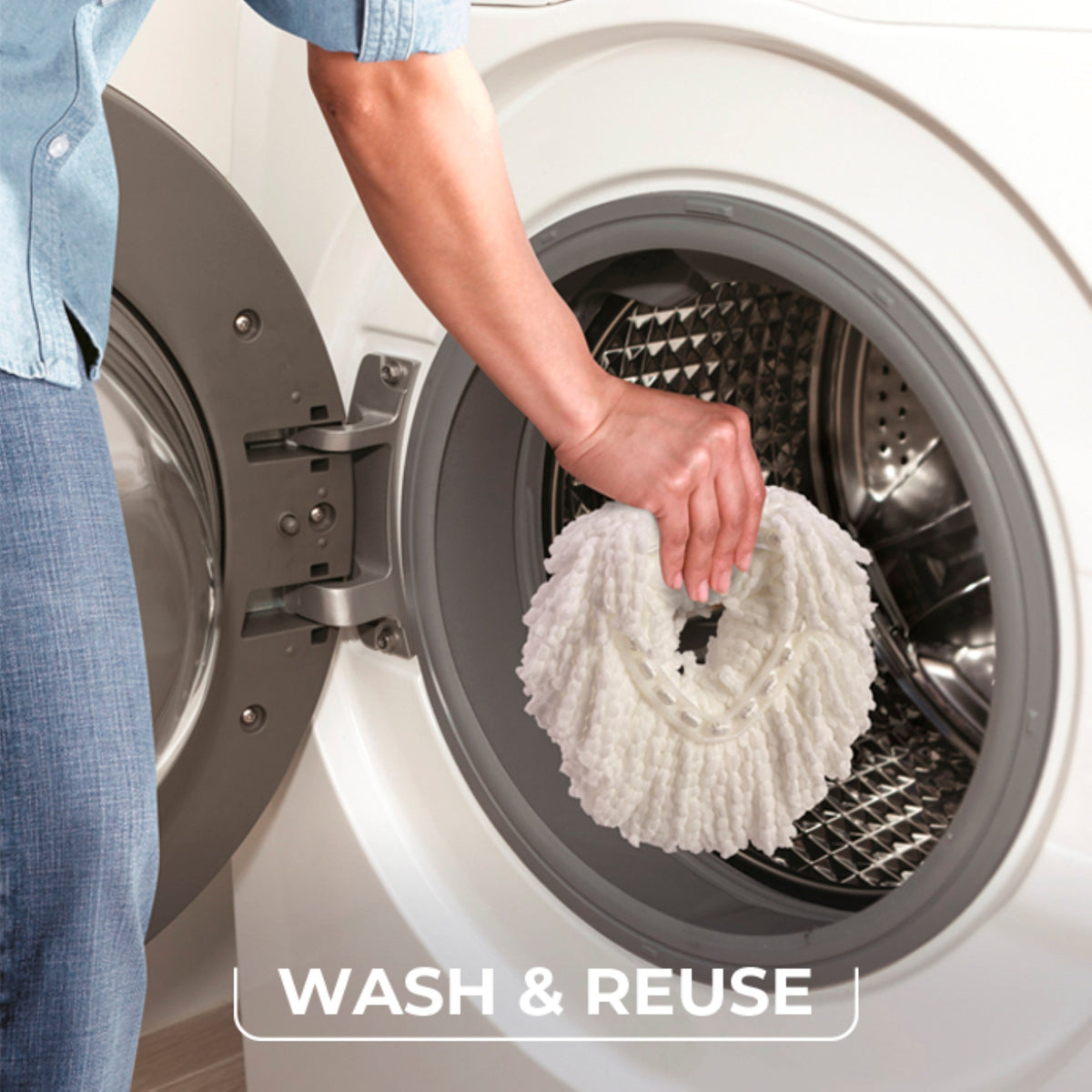 O-Cedar EasyWring Microfiber Spin Mop System with 2 Spin Mop Refills and Scrubber - image 5