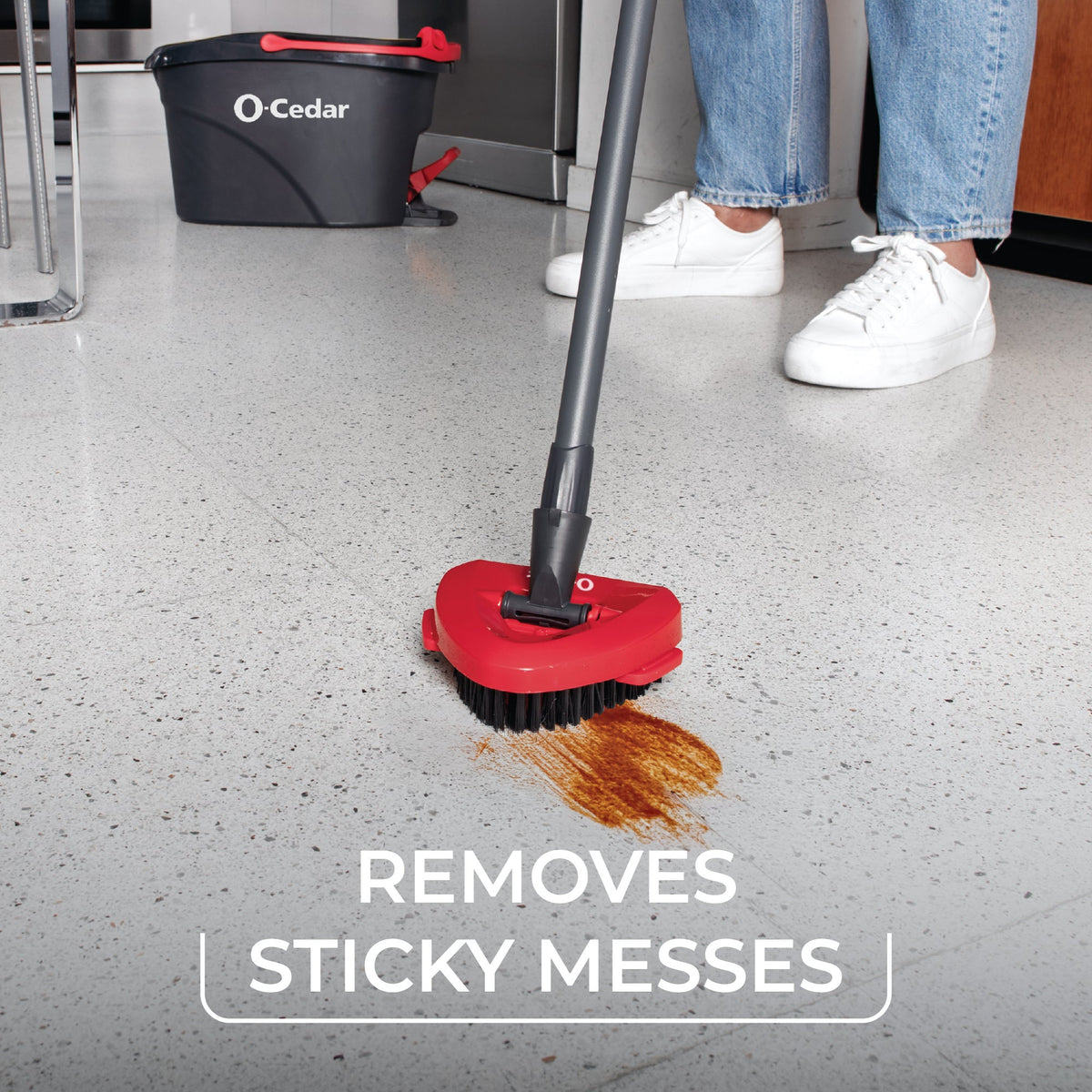 O-Cedar EasyWring Microfiber Spin Mop System with 2 Spin Mop Refills and Scrubber - image 8