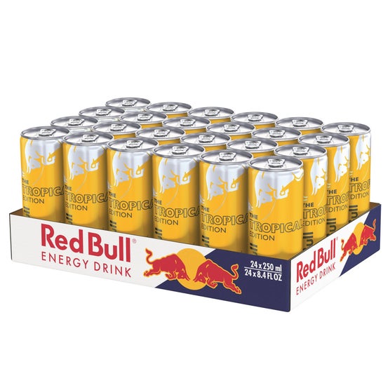 Red Bull Yellow Edition Energy Drink, Tropical, 8.4 fl oz, 24 ct
