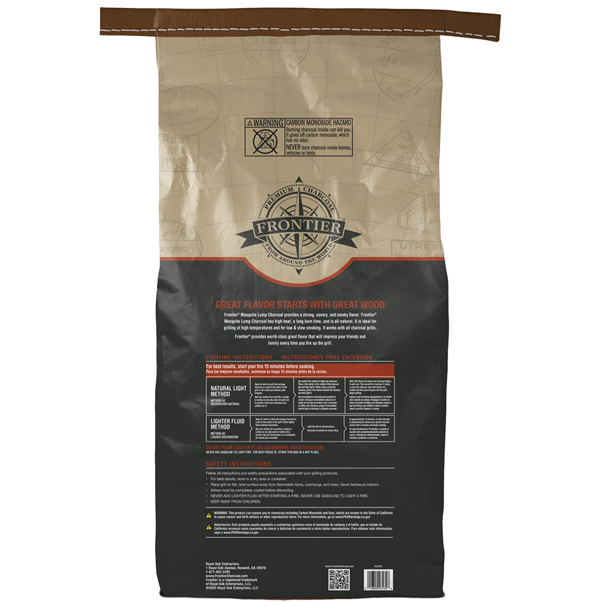 Frontier All-Natural Mesquite Lump Charcoal, 34 lbs - image 2