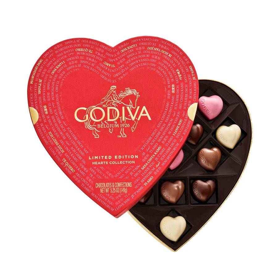 Godiva Chocolate Heart Gift Box, 14-pieces, 5.25 oz.