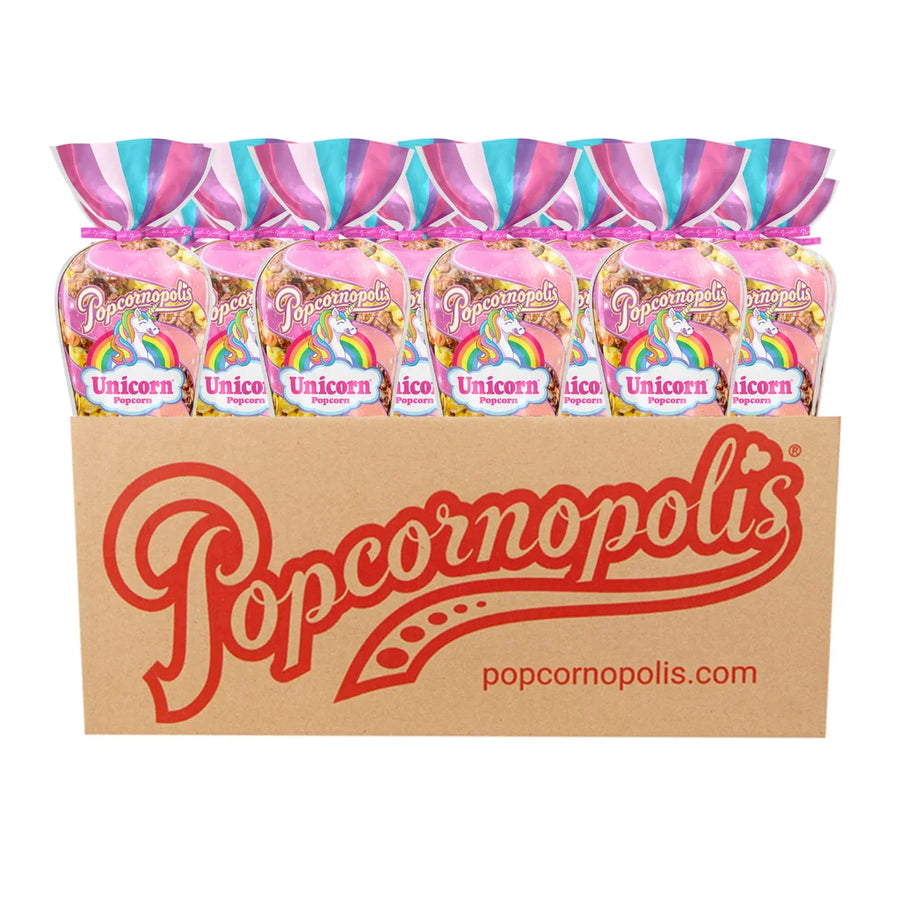 Popcornopolis Unicorn Popcorn Cones, 6.3 oz, 12-count