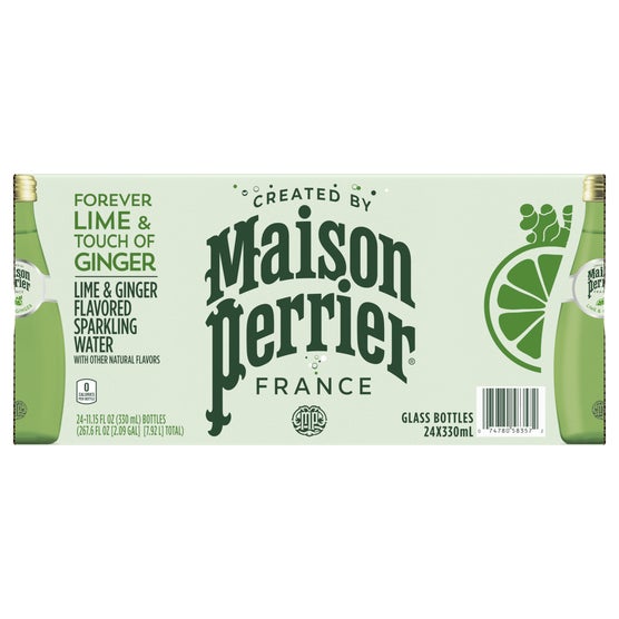 Maison Perrier Sparkling Water, Lime and Ginger, 11.15 fl oz, 24 ct