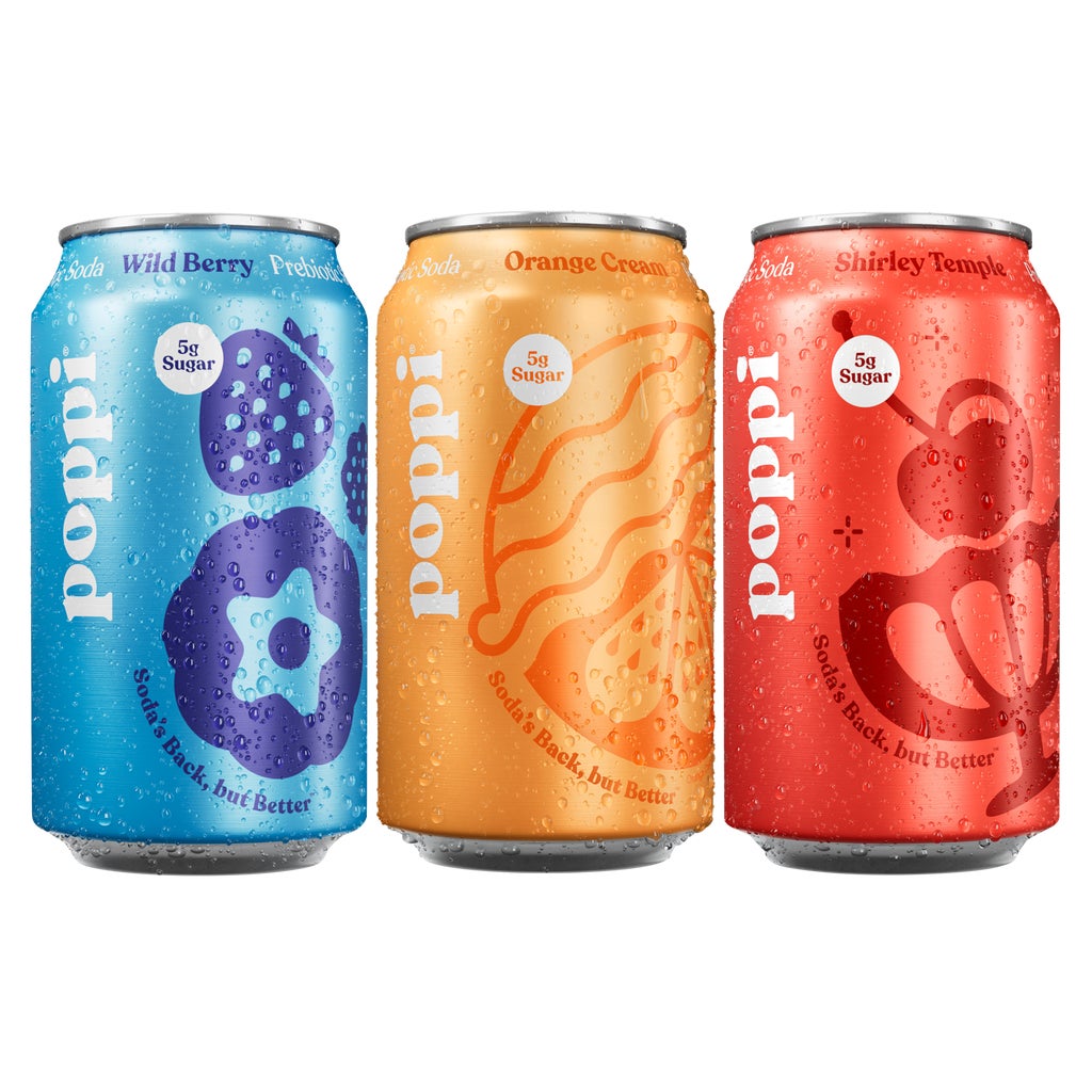 poppi Prebiotic Soda, Summer Variety Pack, 12 fl oz, 18 ct