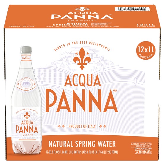 Acqua Panna Tuscany Natural Spring Water, 33.8 fl oz, 12 ct
