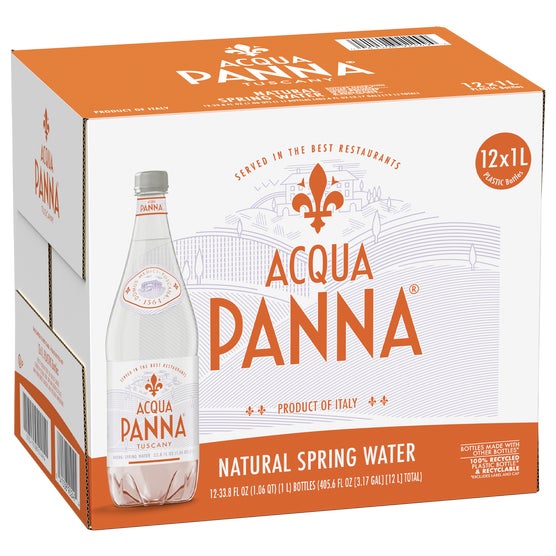 Acqua Panna Tuscany Natural Spring Water, 33.8 fl oz, 12 ct
