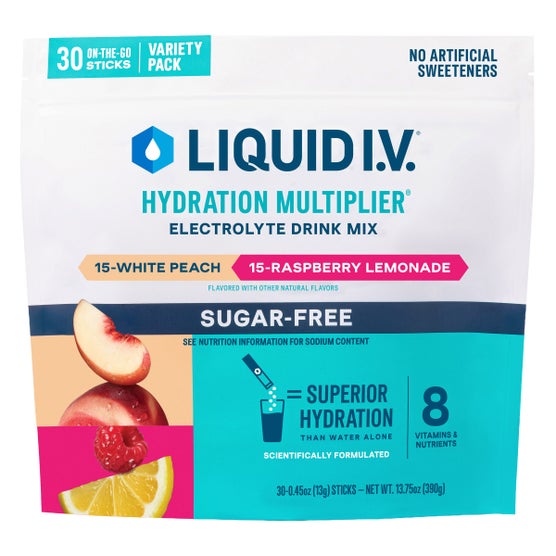 Liquid I.V. Hydration Multiplier Electrolyte Drink Mix, Sugar Free, Variety Pack, 0.45 oz, 30 ct