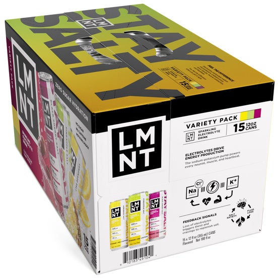 LMNT Sparkling Electrolyte Drink, Variety Pack, 12 fl oz, 15 ct