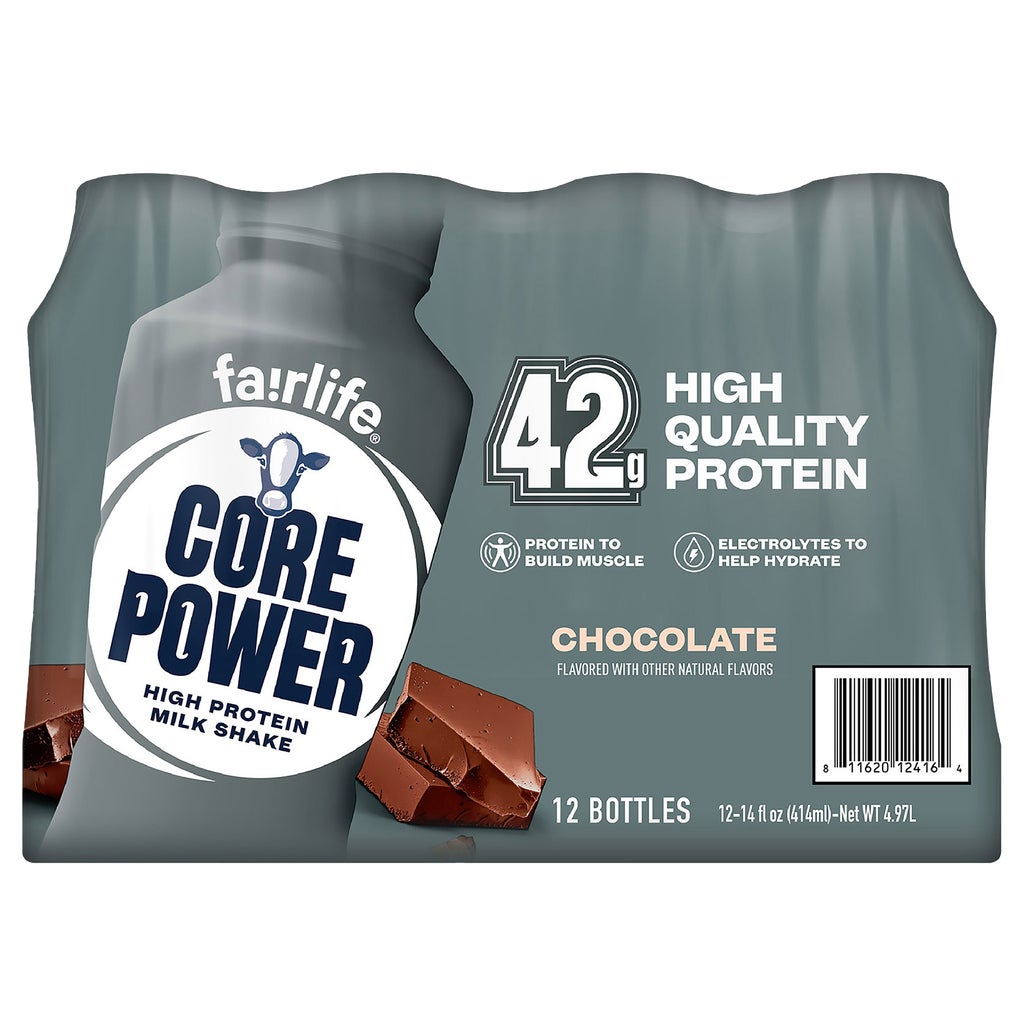 fairlife Core Power High Protein Shake, 42g Protein, Chocolate, 14 fl oz, 12 ct