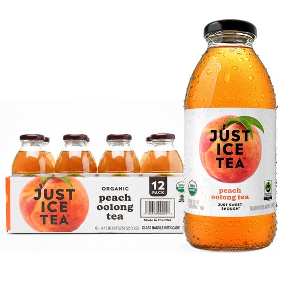 Just Ice Tea Oolong Tea, Peach, 16 fl oz, 12 ct