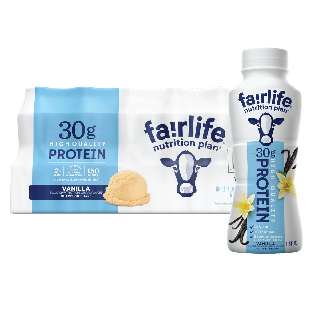 fairlife Nutrition Plan Protein Shake, 30g Protein, Vanilla, 11.5 fl oz, 18 ct