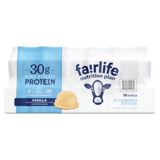 fairlife Nutrition Plan Protein Shake, 30g Protein, Vanilla, 11.5 fl oz, 18 ct