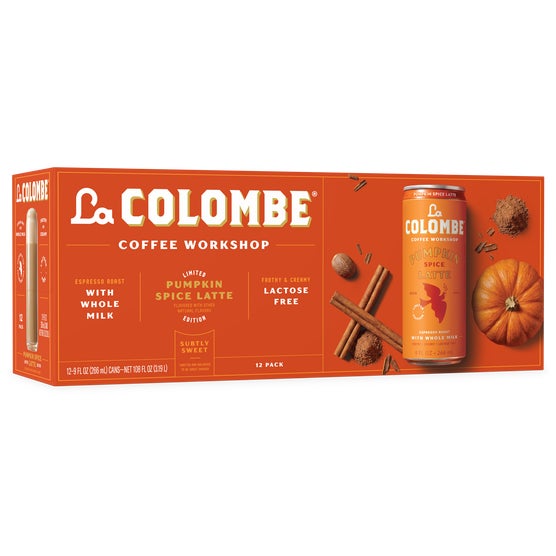 La Colombe Latte, Espresso Roast with Whole Milk, Pumpkin Spice, 9 fl oz, 12 ct