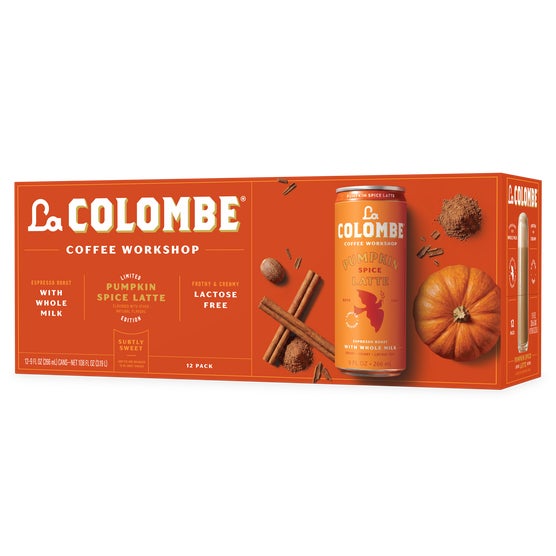 La Colombe Latte, Espresso Roast with Whole Milk, Pumpkin Spice, 9 fl oz, 12 ct