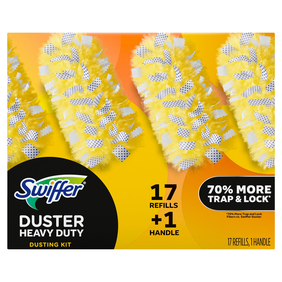 Swiffer Duster Dusting Kit, Heavy Duty, 17 Refills + 1 Handle