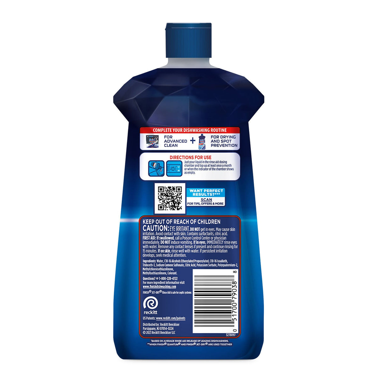 Finish Jet-Dry Ultimate Residue Removal Rinse Aid, 38 fl oz - image 2