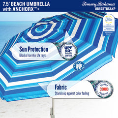 Tommy Bahama 7.5ft Beach Umbrella With Anchorx+ - image 22