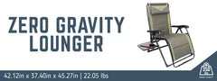 Timber Ridge Zero Gravity Lounger with Side Table and Adjustable Headrest - image 10
