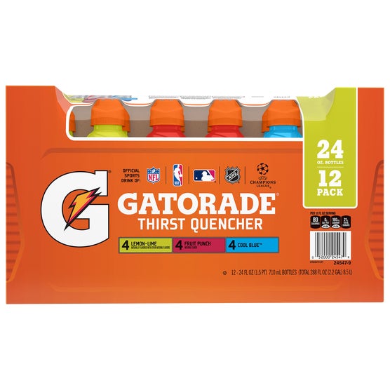 Gatorade Thirst Quencher, Variety Pack, 24 fl oz, 12 ct