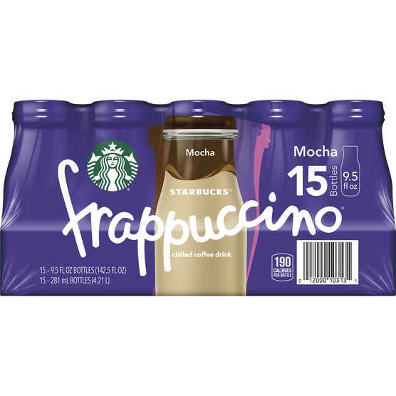 Starbucks Frappuccino Chilled Coffee Drink, Mocha, 9.5 fl oz, 15 ct