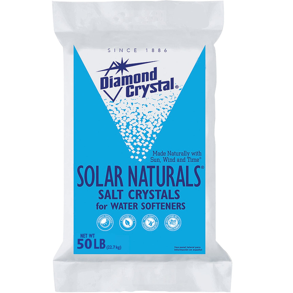Diamond Crystal Solar Naturals Salt Crystals for Water Softeners, 50 lbs