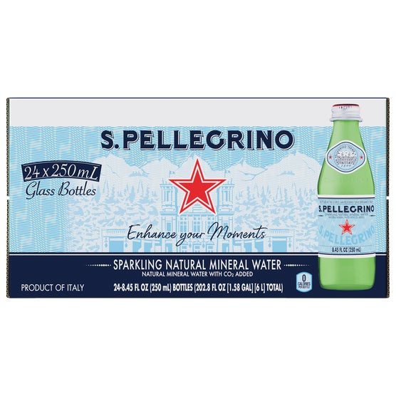 S.Pellegrino Sparkling Natural Mineral Water, 8.45 fl oz, 24 ct