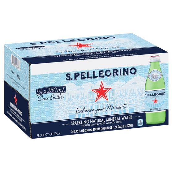 S.Pellegrino Sparkling Natural Mineral Water, 8.45 fl oz, 24 ct