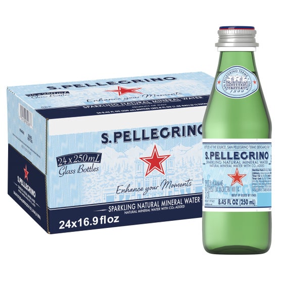 S.Pellegrino Sparkling Natural Mineral Water, 8.45 fl oz, 24 ct