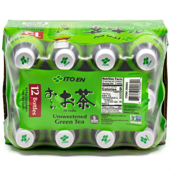 ITO EN Oi Ocha Green Tea, Unsweetened, 16.9 fl oz, 12 ct