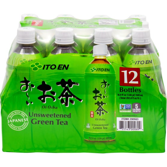ITO EN Oi Ocha Green Tea, Unsweetened, 16.9 fl oz, 12 ct